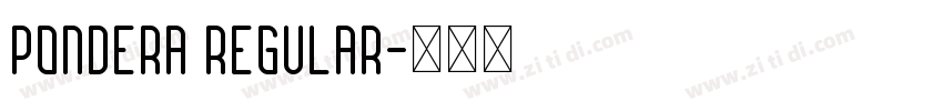 Pondera Regular字体转换